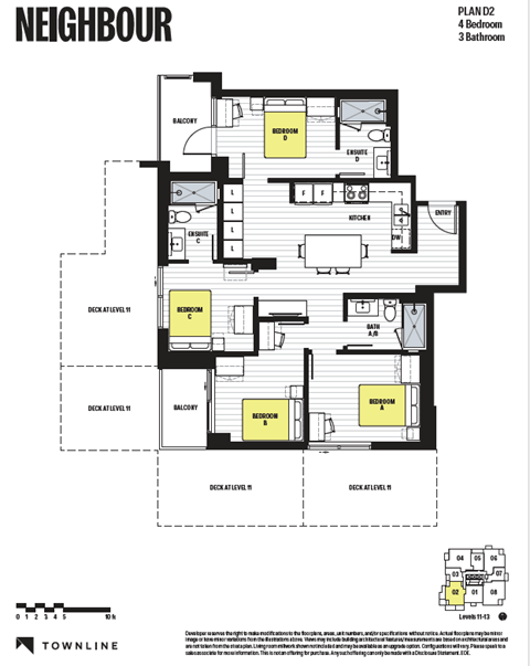 Floor plan for 4 beds, 3 baths, 244 sqft